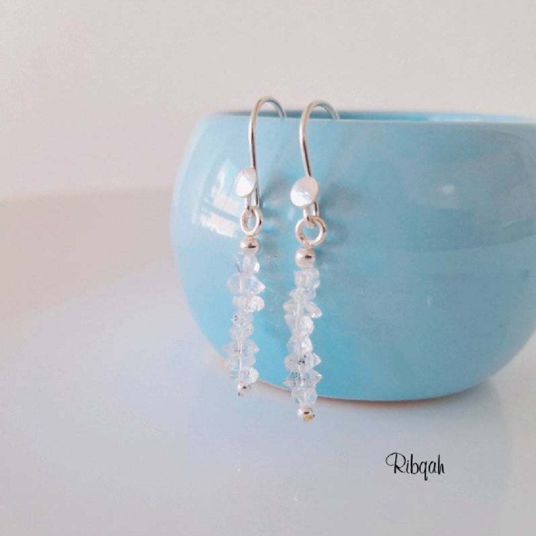 PENDIENTES CASCADAS DE CUARZO HERKIMER