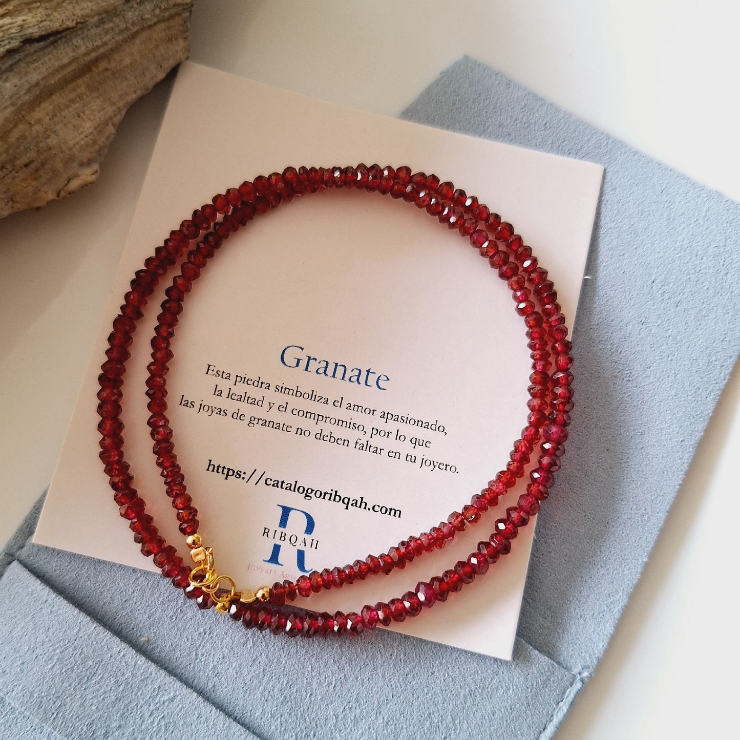 CHOKER GARNET ORO 18K