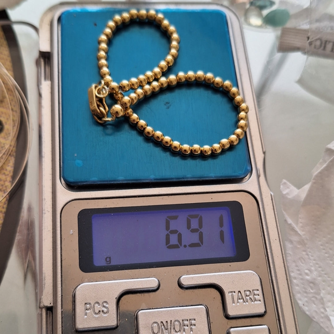 PULSERA DE ORO 18K DE ESFERAS DE 3MM