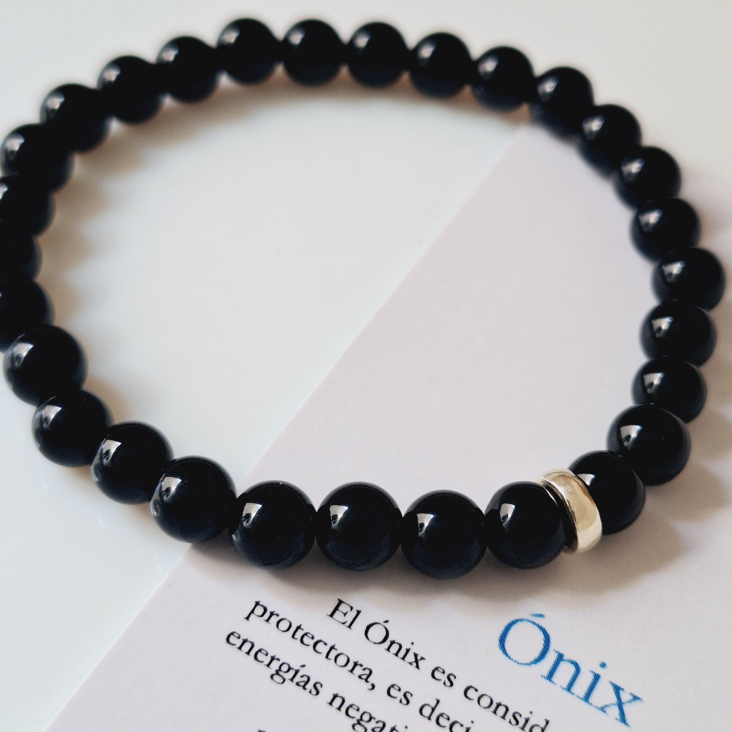 PULSERA "ISABEL" PERLAS DE ONIX