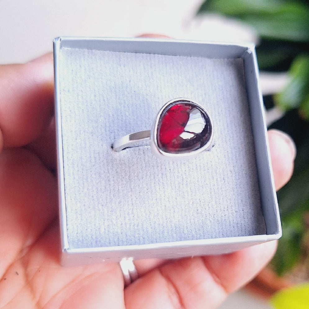 ANILLO GOTA DE GRANATE