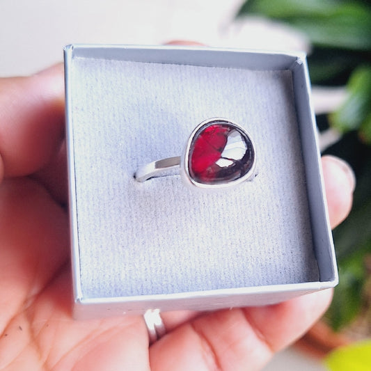 ANILLO GOTA DE GRANATE