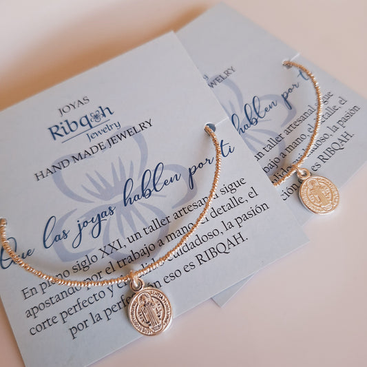 PULSERA SAN BENITO DE PLATA