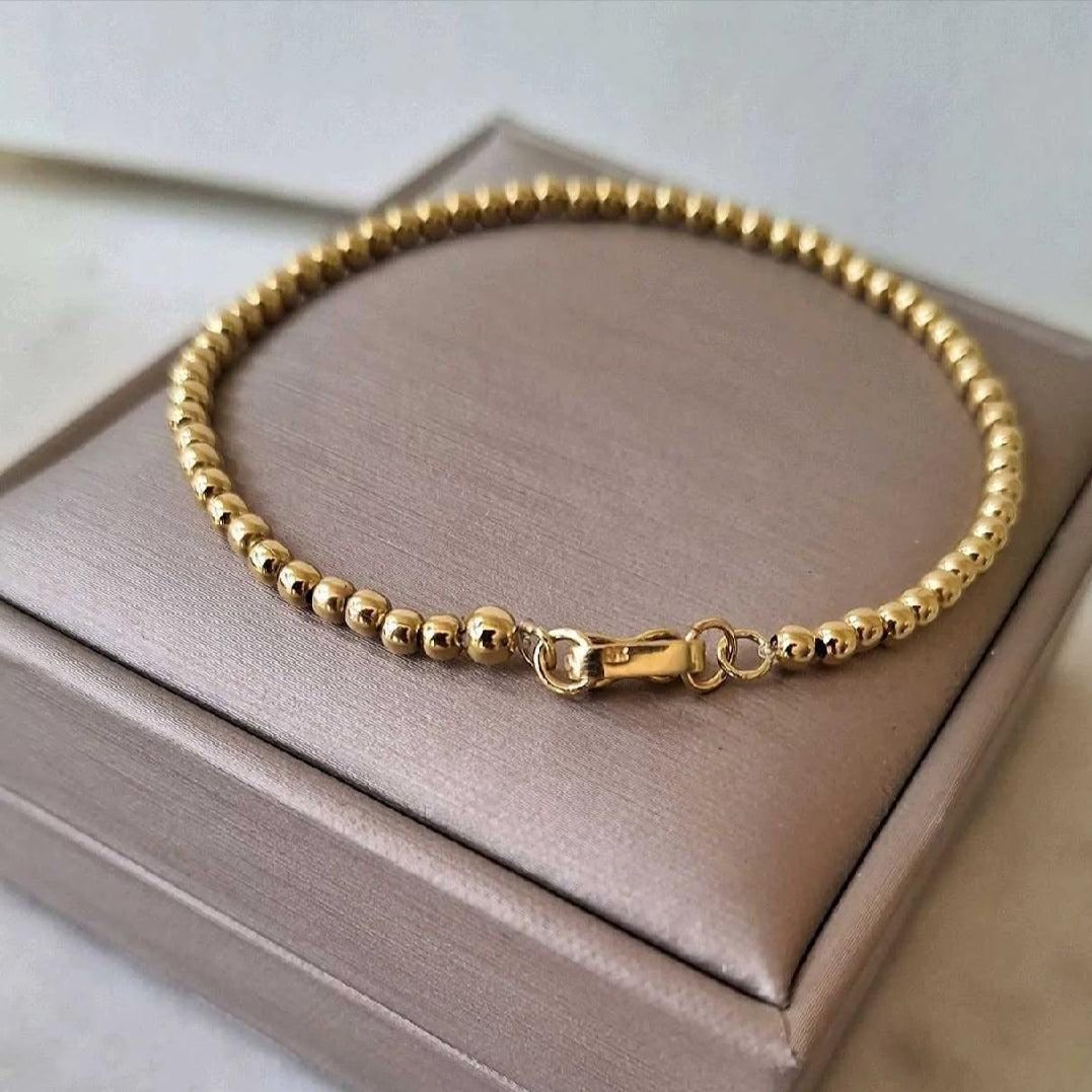 PULSERA DE ORO 18K DE ESFERAS DE 3MM