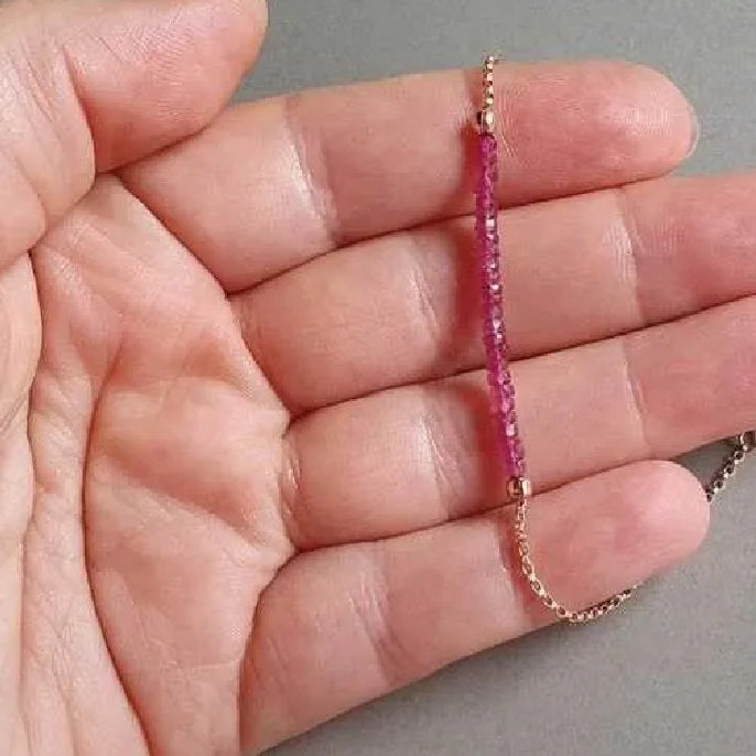 PULSERA DOBLE DE RUBI Y ORO 18K