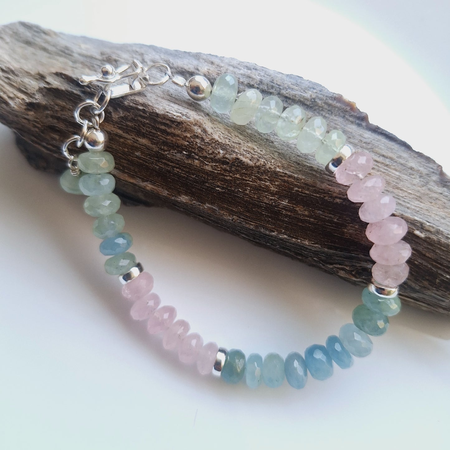 PULSERA DE BERILO y PLATA