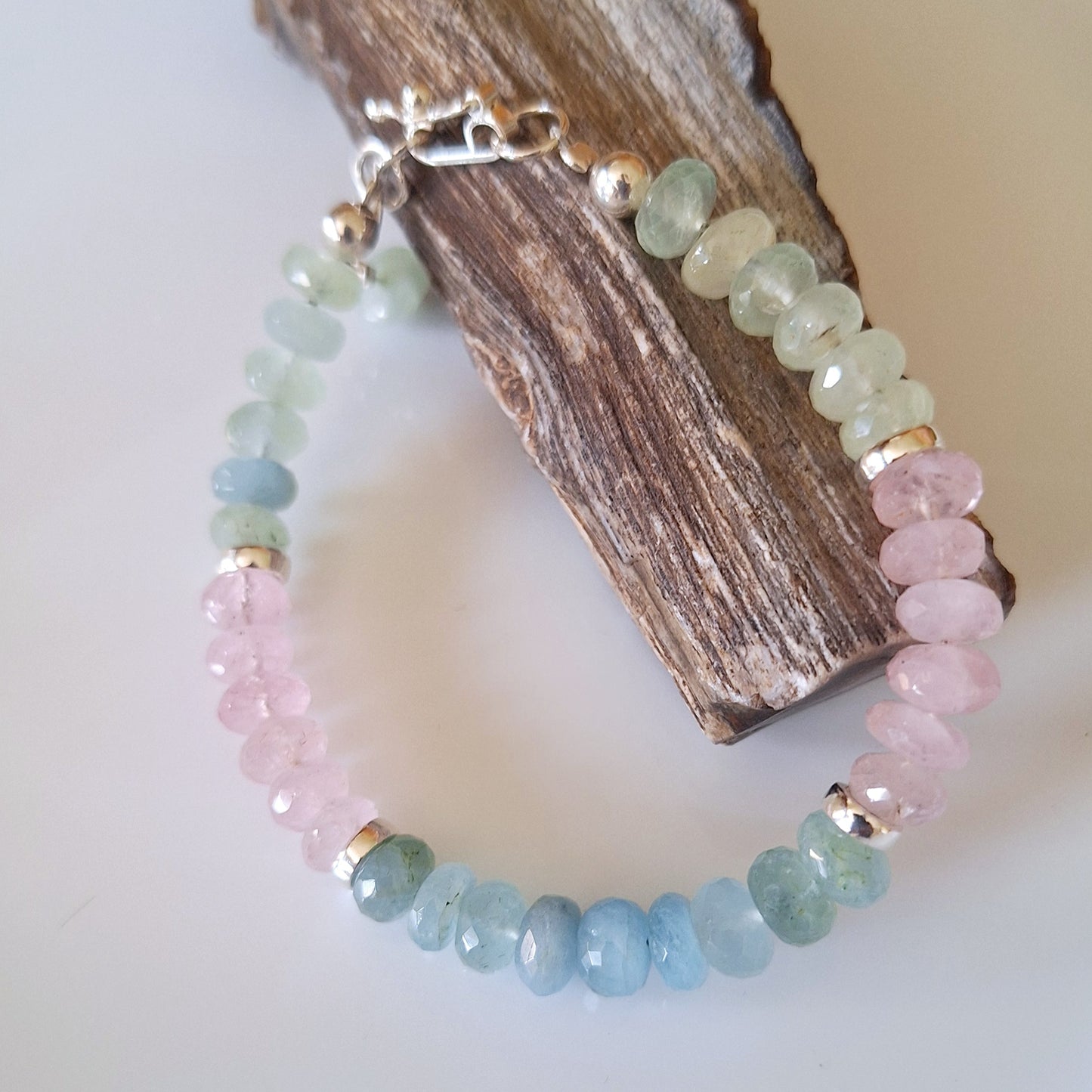 PULSERA DE BERILO y PLATA