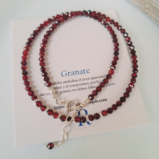 CHOKER "CORAZÓN ARDIENTE" GRANATE