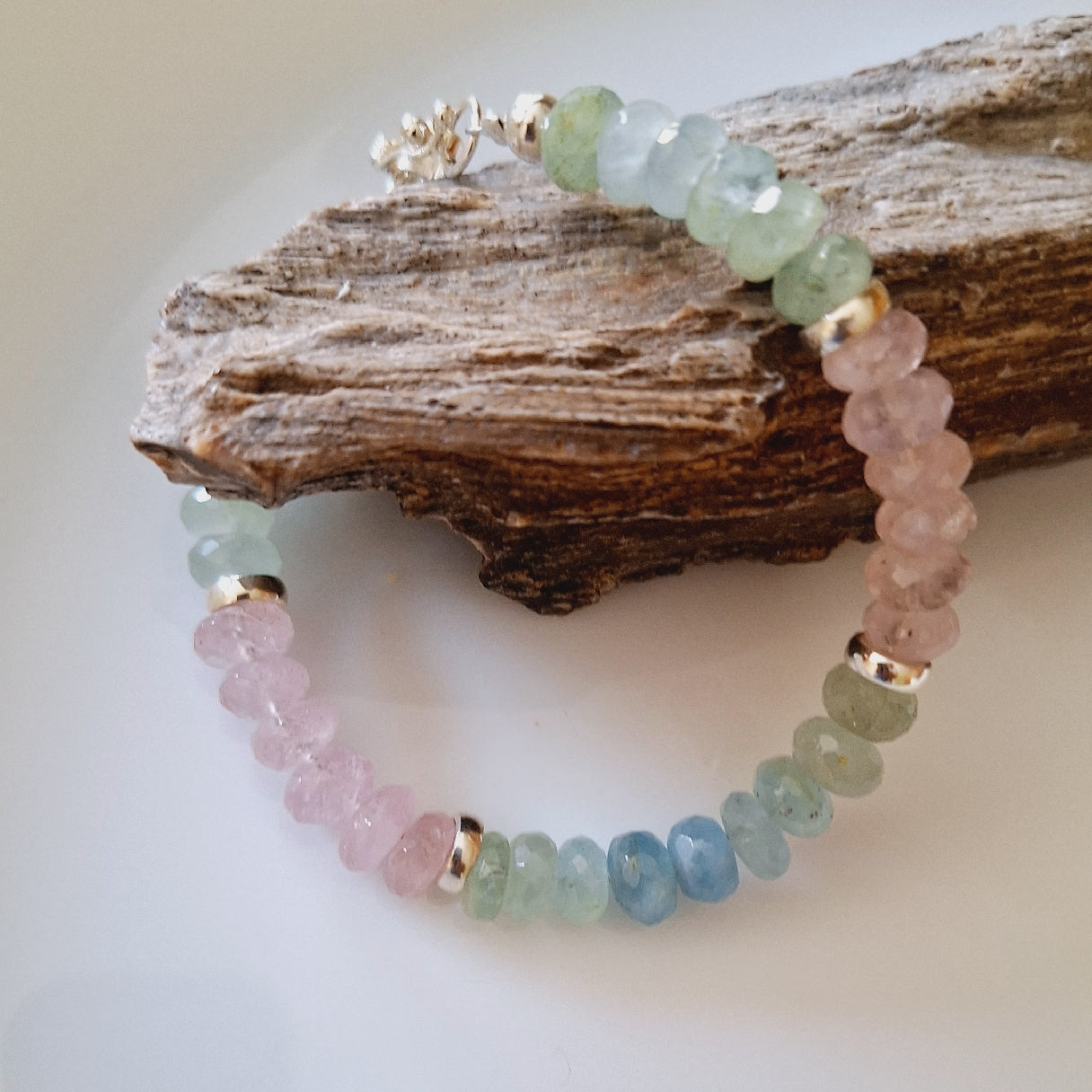 PULSERA DE BERILO y PLATA