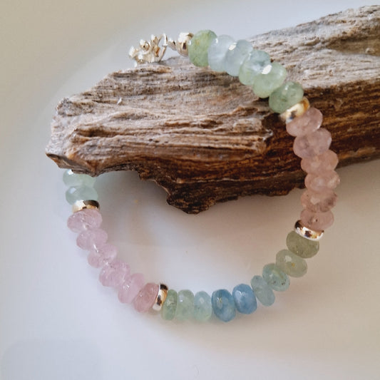 PULSERA DE BERILO y PLATA