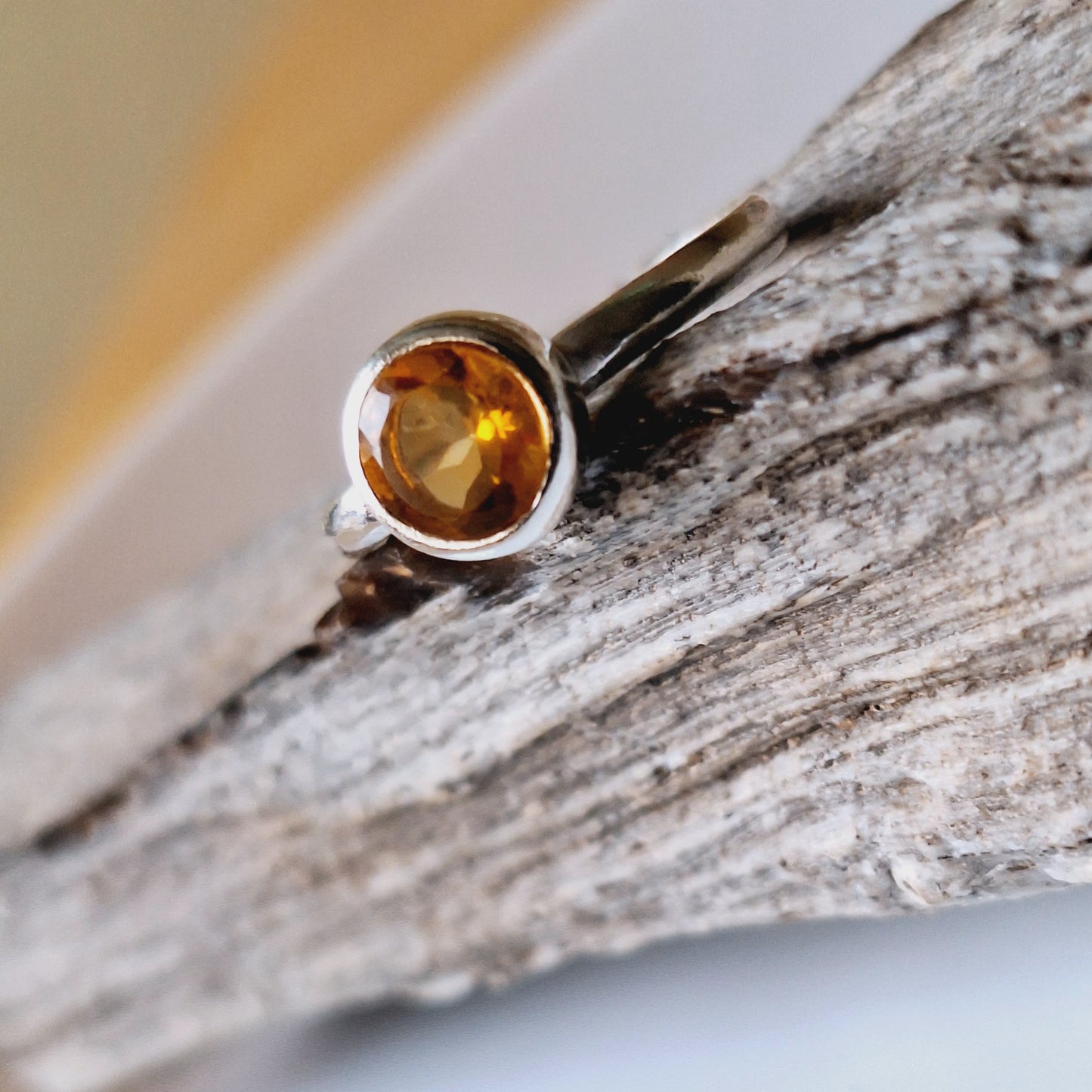ANILLO "HONEY" CITRINO