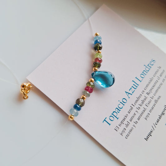 CHOKER "GOTITA" LONDON BLUE