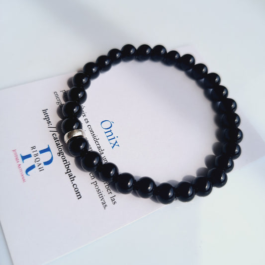 PULSERA "ISABEL" PERLAS DE ONIX