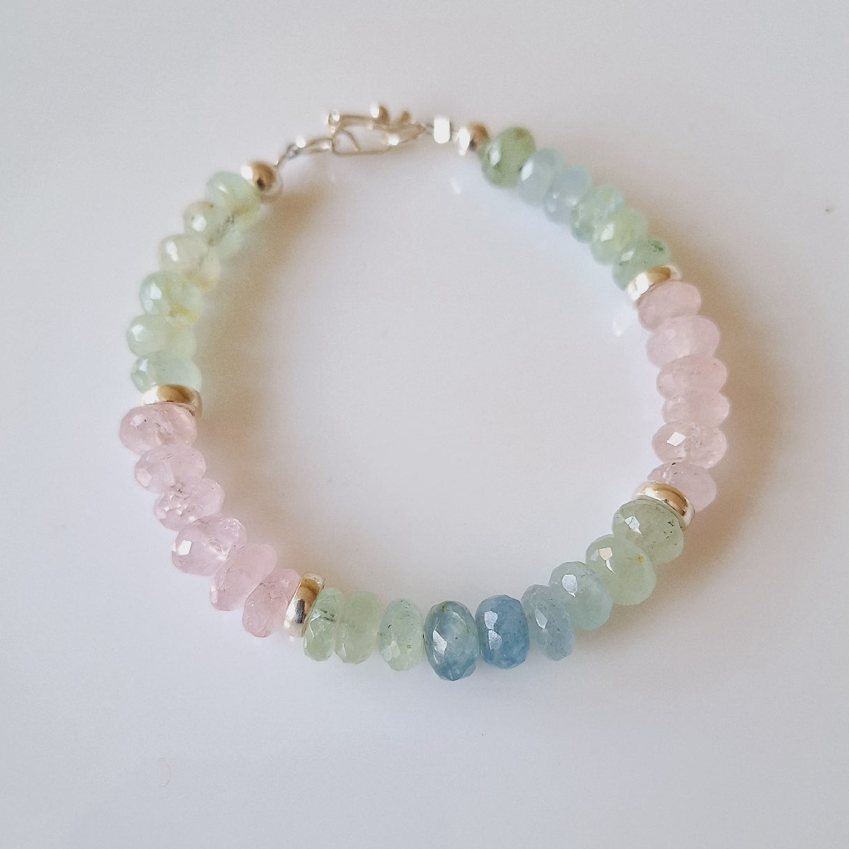 PULSERA DE BERILO y PLATA