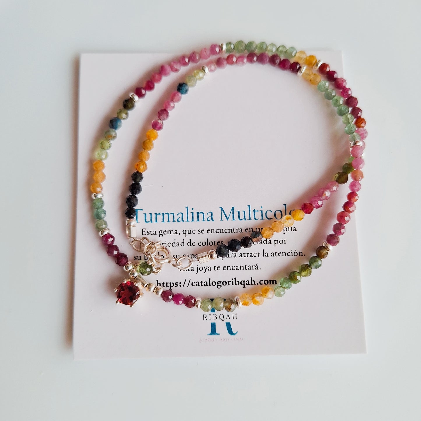 CHOKER "ROSE" DE TURMALINAS