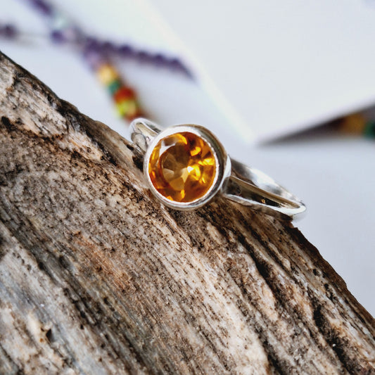ANILLO "HONEY" CITRINO