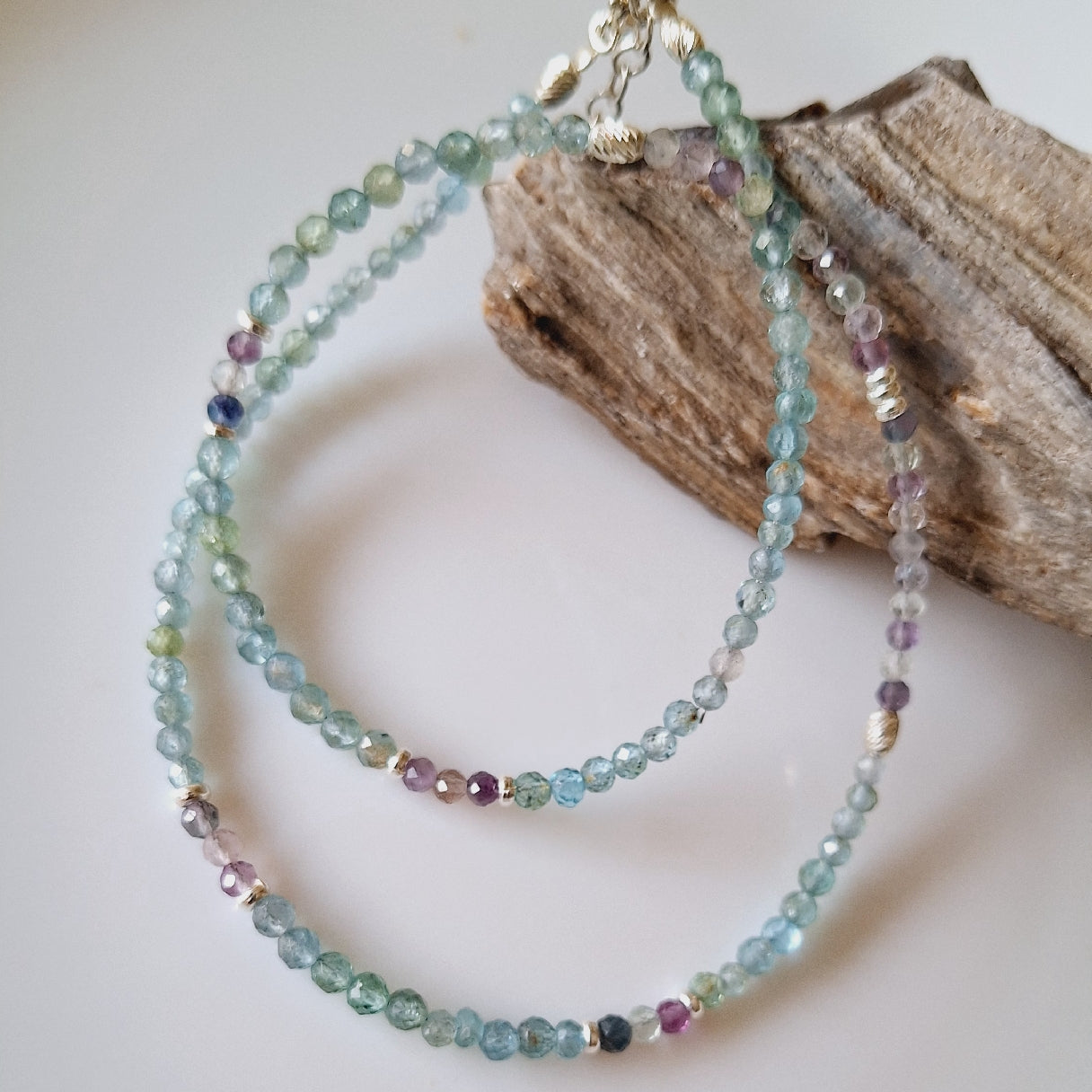 CHOKER APATITO Y FLUORITA