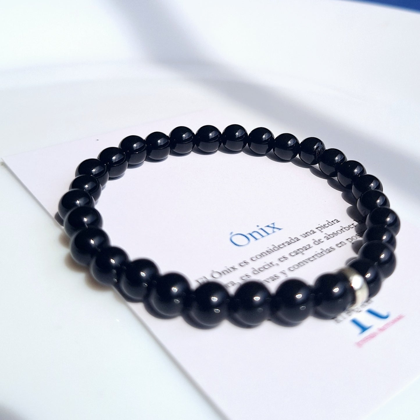 PULSERA "ISABEL" PERLAS DE ONIX