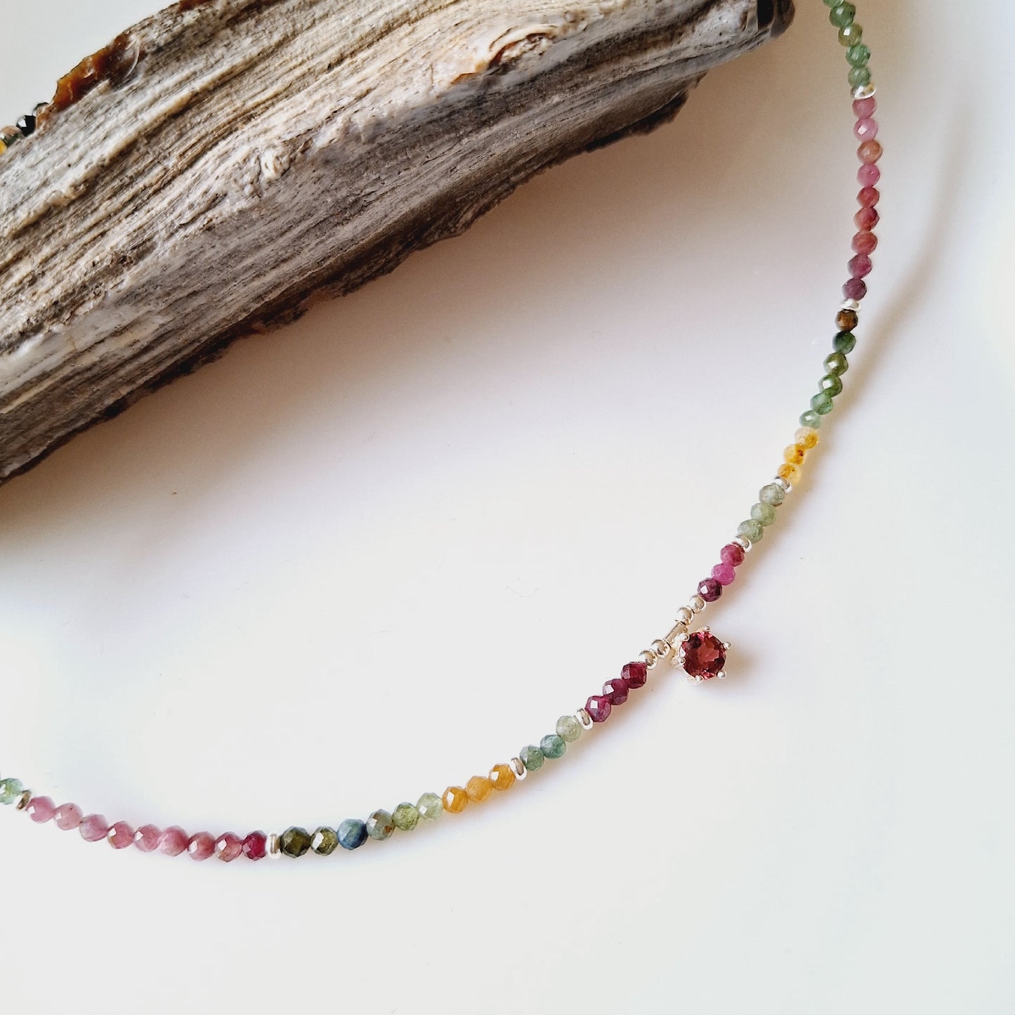 CHOKER "ROSE" DE TURMALINAS