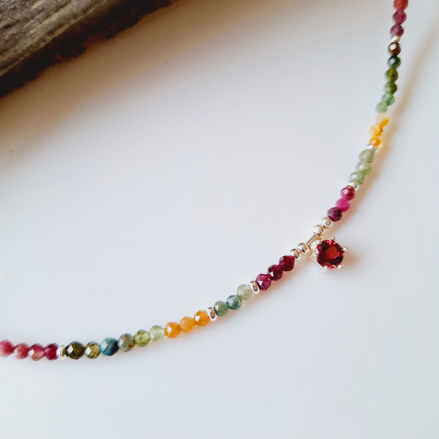 CHOKER "ROSE" DE TURMALINAS