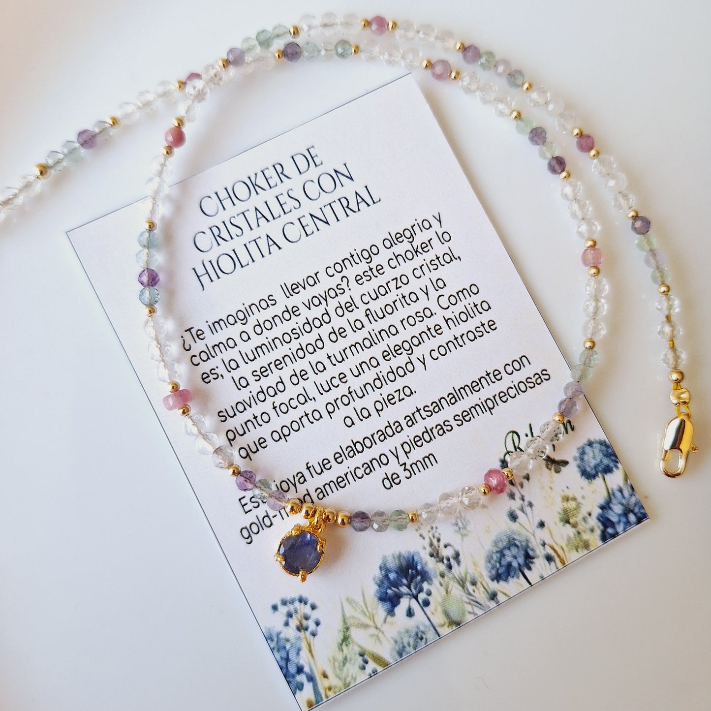 CHOKER DE CRISTALES Y HIOLITA