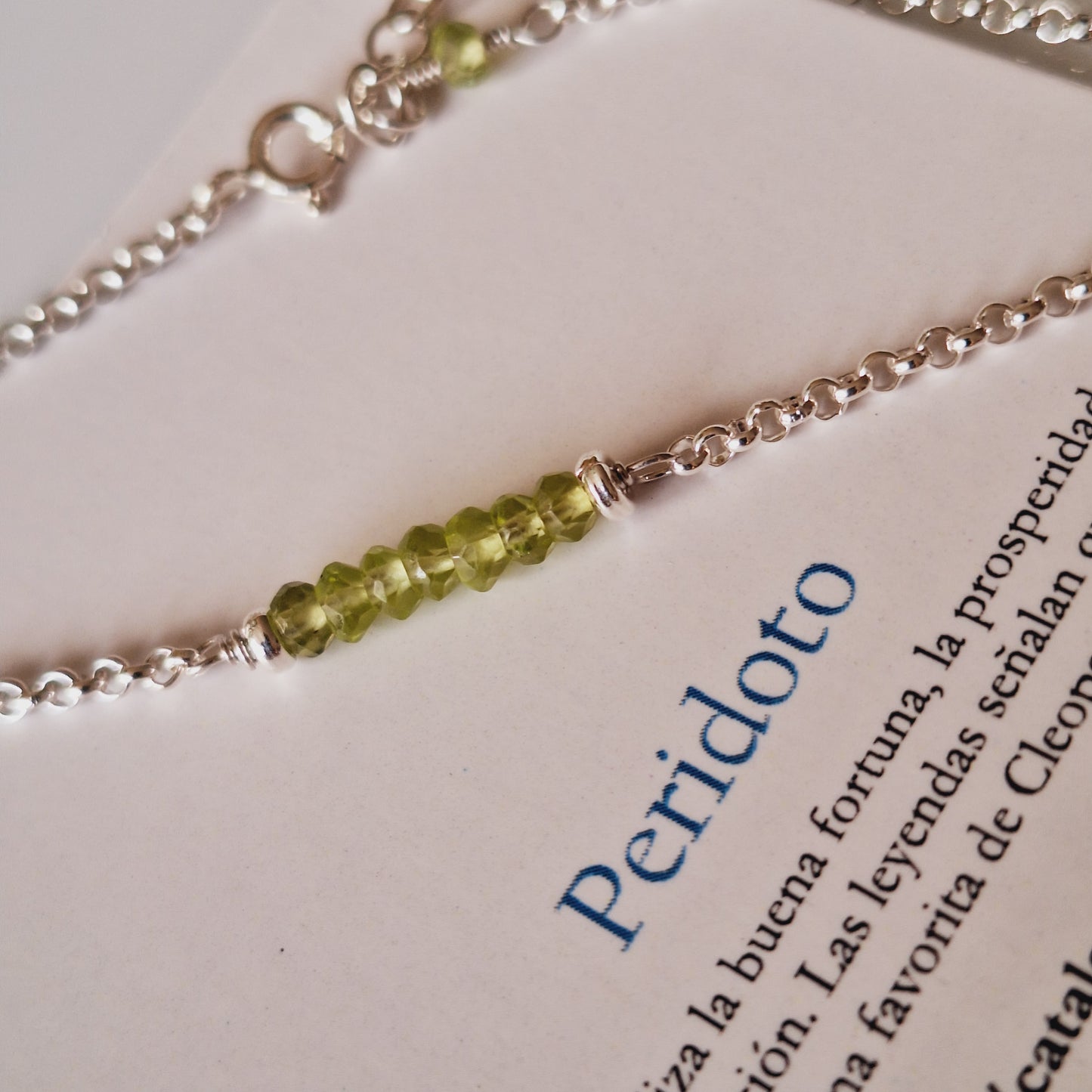 PULSERA PERIDOTO