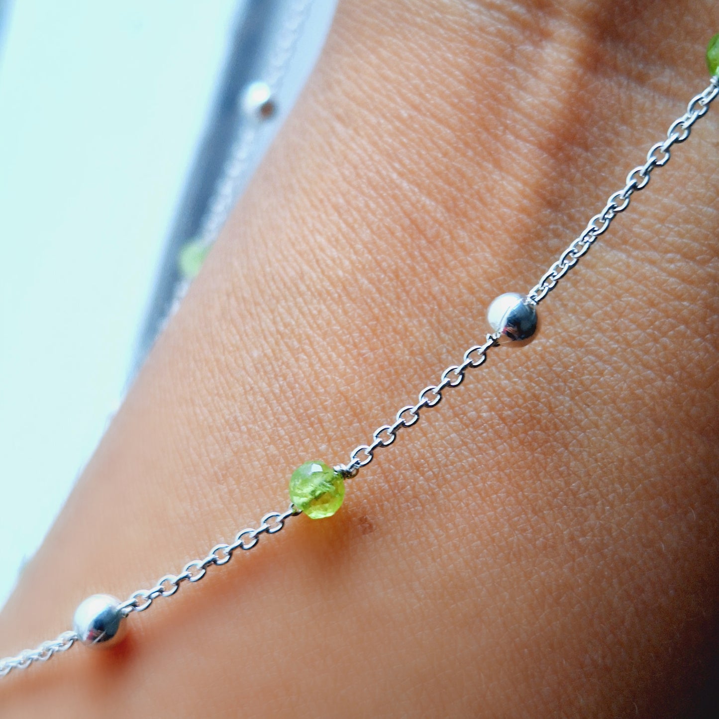 CHOKER DE PERIDOTO Y PLATA